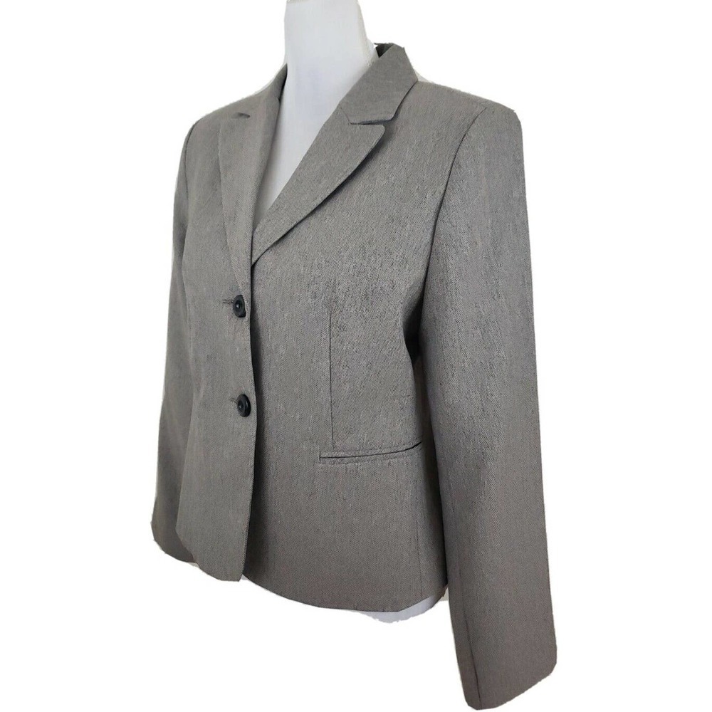 Giorgio Sant'Angelo ~Woman Size 8~ Chocolate/ Tan Herringbone Blazer Jacker NWT.